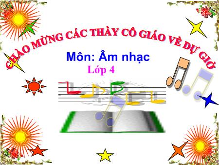 Bài giảng Âm nhạc Lớp 4 - Ôn tập bài hát "Thiếu nhi thế giới liên hoan". Tập đọc nhạc TĐN số 8 Bài giảng Âm nhạc Lớp 4 - Ôn tập bài hát "Thiếu nhi thế giới liên hoan". Tập đọc nhạc TĐN số 8
