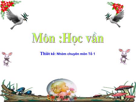 Bài giảng Học vần Lớp 1 - Bài 26: y, tr