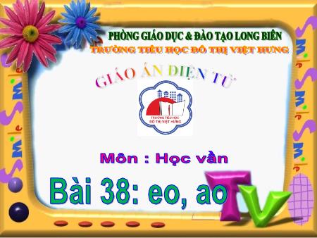 Bài giảng Học vần Lớp 1 - Bài 38: eo, ao (Tiết 2) - Nguyễn Thị Minh Hường