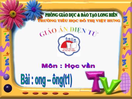 Bài giảng Học vần Lớp 1 - Bài 52: ong, ông (Tiết 1) - Trường Tiểu học Đô Thị Việt Hưng