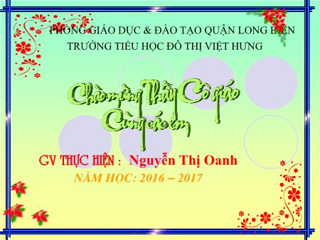 Bài giảng Khoa học Lớp 5 - Sử dụng năng lượng gió và năng lượng nước chảy - Nguyễn Thị Oanh Bài giảng Khoa học Lớp 5 - Sử dụng năng lượng gió và năng lượng nước chảy - Nguyễn Thị Oanh