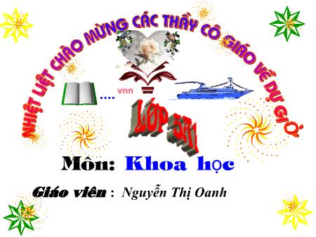 Bài giảng Khoa học Lớp 5 - Tác động của con người đến môi trường rừng - Nguyễn Thị Oanh Bài giảng Khoa học Lớp 5 - Tác động của con người đến môi trường rừng - Nguyễn Thị Oanh
