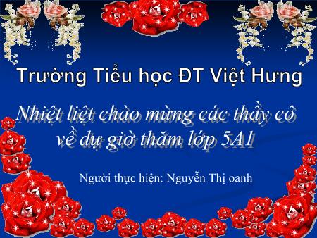 Bài giảng Luyện từ và câu Lớp 5 - Tuần 9: Đại từ - Nguyễn Thị Oanh