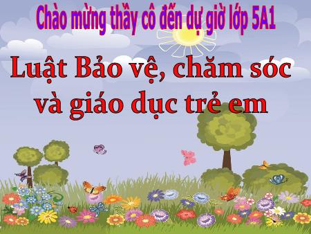 Bài giảng Tập đọc Lớp 5 - Luật Bảo vệ, chăm sóc và giáo dục trẻ em
