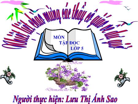 Bài giảng Tập đọc Lớp 5 - Tuần 25: Cửa sông - Lưu Thị Ánh Sao