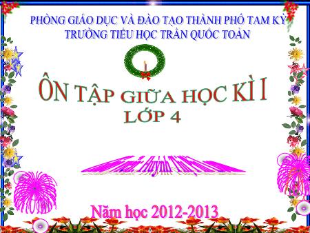 Bài giảng Tiếng Việt Lớp 4 - Ôn tập giữa học kì I (Tiết 7) - Huỳnh Thị Phi Loan