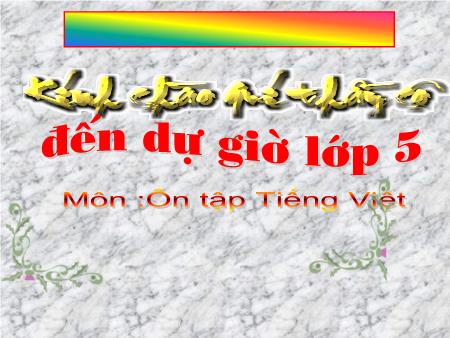 Bài giảng Tiếng Việt Lớp 5 - Tuần 28: Ôn tập giữa học kì II (Tiết 4)