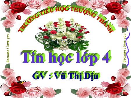 Bài giảng Tin học Lớp 4 - Chương 2: Em tập vẽ - Bài 1: Những gì em đã biết - Vũ Thị Dịu