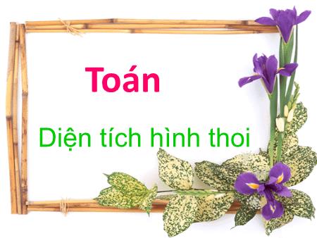 Bài giảng Toán Khối 4 - Diện tích hình thoi