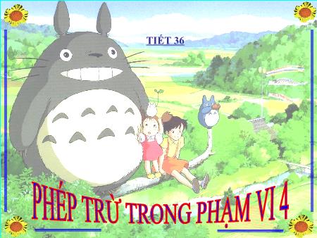 Bài giảng Toán Lớp 1 - Tiết 36: Phép trừ trong phạm vi 4