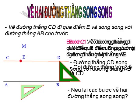 Bài giảng Toán Lớp 4 - Vẽ hai đường thẳng song song