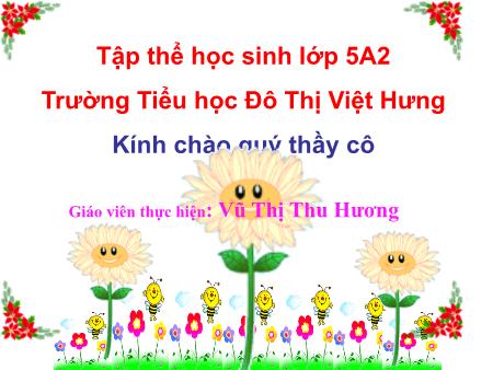 Bài giảng Toán Lớp 5 - Ôn tập về số thập phân - Vũ Thị Thu Hương