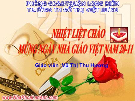 Bài giảng Toán Lớp 5 - Tuần 11: Luyện tập - Vũ Thị Thu Hương