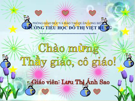 Bài giảng Toán Lớp 5 - Tuần 13: Chia một số thập phân cho một số tự nhiên - Lưu Thị Ánh Sao