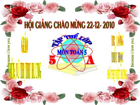 Bài giảng Toán Lớp 5 - Tuần 16: Luyện tập - Vũ Thị Thu Hương