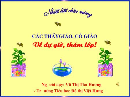 Bài giảng Toán Lớp 5 - Tuần 18: Diện tích hình tam giác - Vũ Thị Thu Hương