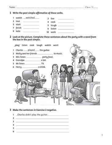 Phiếu ôn tập môn Tiếng Anh Lớp 5 - Phiếu số 3 - Trường TH Cao Bá Quát