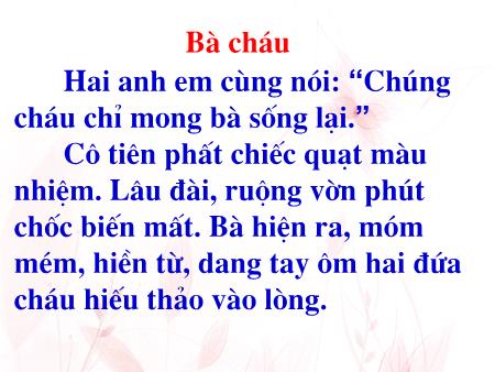 Bài giảng Chính tả Lớp 2 - Tuần 11: Bà cháu