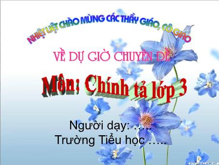 Bài giảng Chính tả Lớp 3 - Tuần 4: Người mẹ