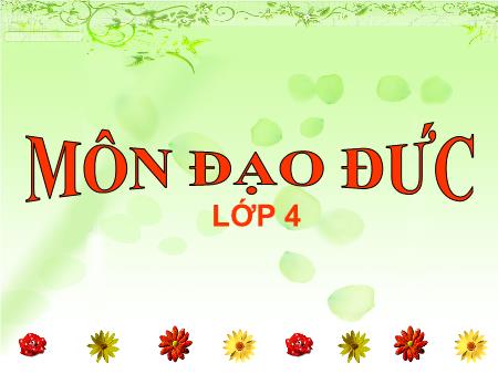 Bài giảng Đạo đức Khối 4 - Bài 13: Tôn trọng luật giao thông