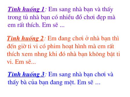 Bài giảng Đạo đức Lớp 2 - Tuần 27: Lịch sự khi đến nhà người khác (Tiết 2)