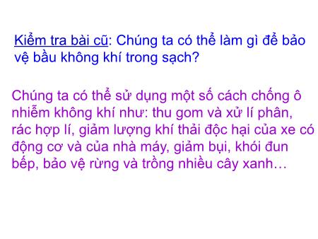 Bài giảng Khoa học Lớp 4 - Âm thanh