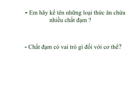 Bài giảng Khoa học Lớp 4 - Vai trò của vitamin, chất khoáng và chất xơ