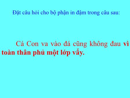 Bài giảng Luyện từ và câu Lớp 2 - Một số loài cá nước mặn