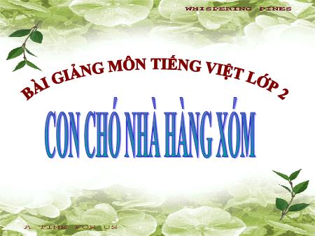 Bài giảng Tập đọc Lớp 2 - Tuần 16: Con chó nhà hàng xóm