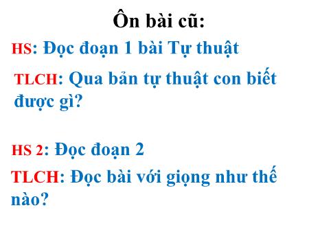 Bài giảng Tập đọc Lớp 2 - Tuần 2: Phần thưởng