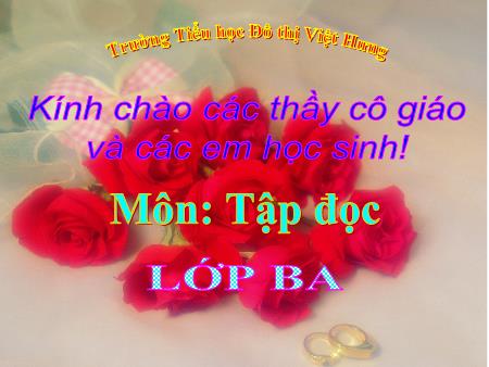 Bài giảng Tập đọc Lớp 3 - Ông ngoại