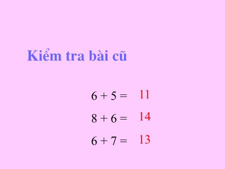 Bài giảng Toán Lớp 2 - Bảng cộng