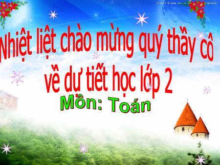 Bài giảng Toán Lớp 2 - Tuần 11: 32-8