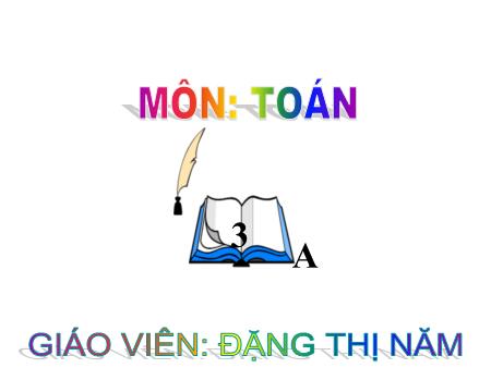 Bài giảng Toán Lớp 3 - Góc vuông, góc không vuông - Đặng Thị Năm Bài giảng Toán Lớp 3 - Góc vuông, góc không vuông - Đặng Thị Năm