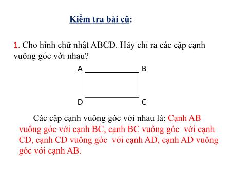Bài giảng Toán Lớp 4 - Hai đường thẳng song song