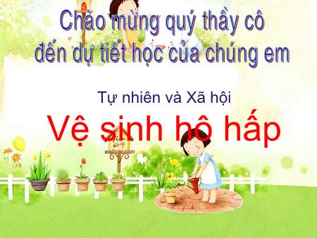 Bài giảng Tự nhiên và Xã hội Lớp 3 - Tuần 2: Vệ sinh hô hấp