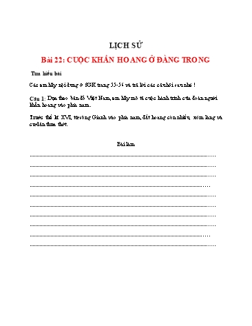 Bài ôn tập môn Khoa học, Lịch sử và Địa lí Lớp 4 - Tuần 26 - Trường TH Chí Linh