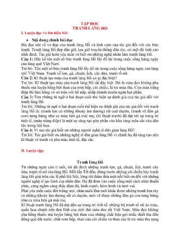 Bài ôn tập môn Tiếng Việt Lớp 5 - Tuần 27 - Trường TH Chí Linh