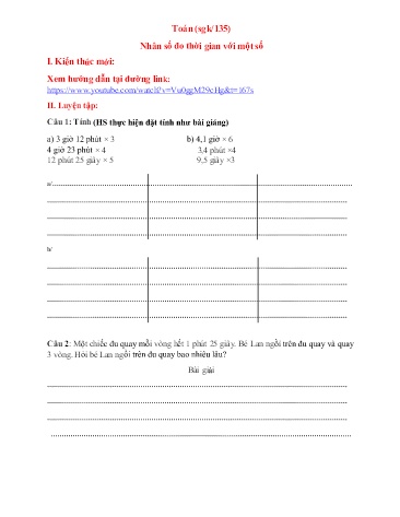 Nội dung bài học môn Toán Lớp 5 - Tuần 26 - Trường TH Chí Linh