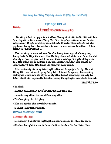 Nội dung bài học môn Toán và Tiếng Việt Lớp 4 - Tuần 22 - Trường TH Chí Linh