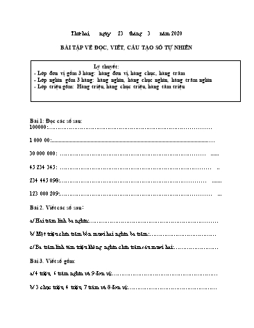 Nội dung bài học trực tuyến môn Toán Lớp 4 - Phần 1 - Trường TH Chí Linh